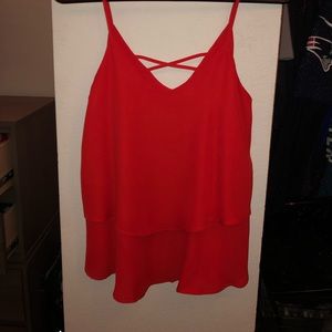 Bright orange tank top